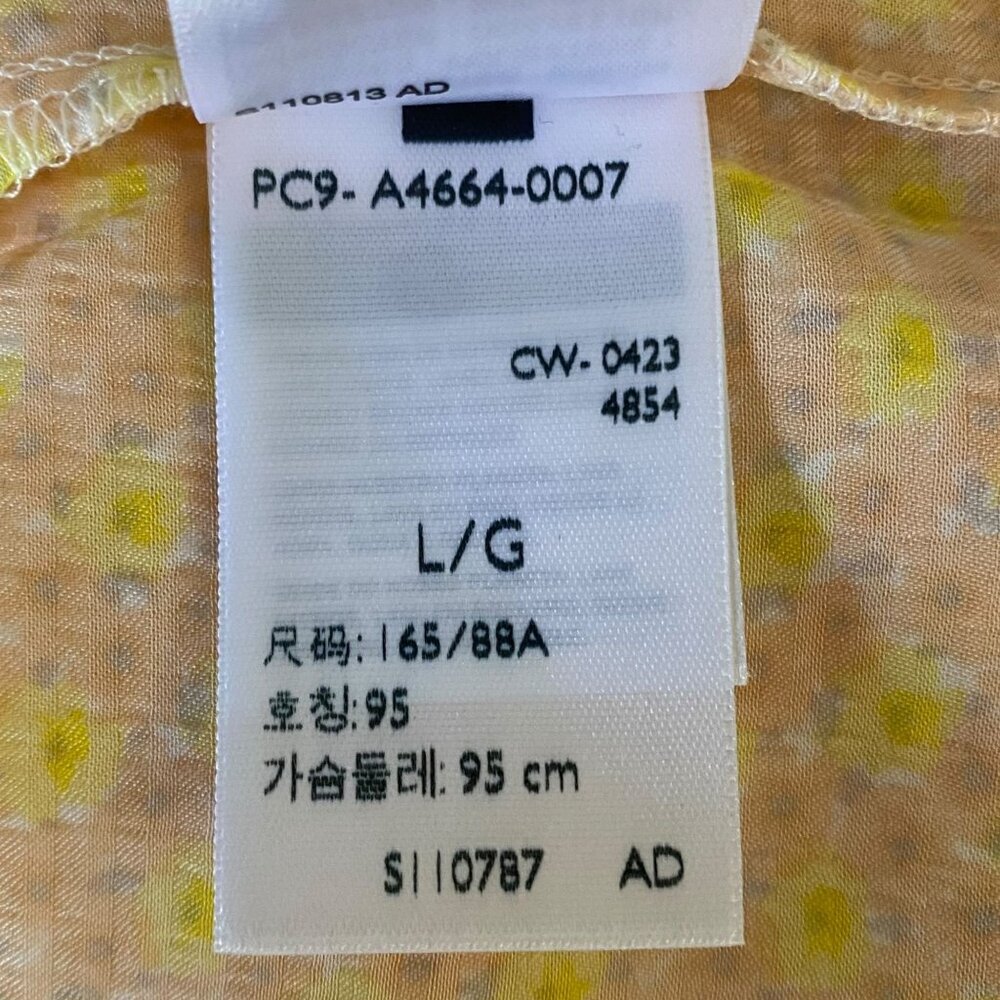 Levis Floral Resort Shirt Yellow Women's Size Large Short-Sleeve Button-Up New - Picture 13 of 15